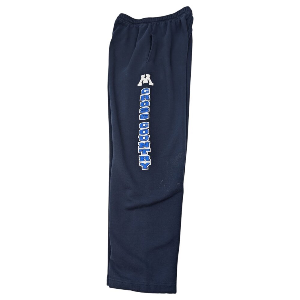 M Cross Country Athletic‎ Pants Joggers Blue Pockets Drawstring Size M *READ
